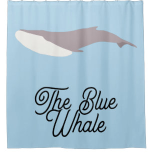 The Blue Whale Colour Block Shower Curtain