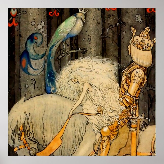 “The Bluebird” by John Bauer Poster (Front)