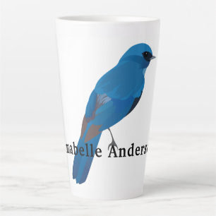 The Bluebird of Happiness Personalise Latte Mug