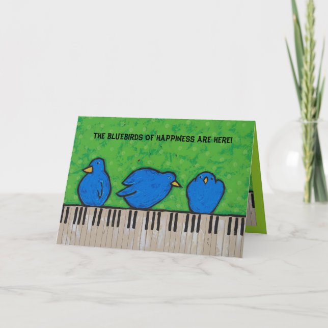 The bluebirds of happiness card (Front)