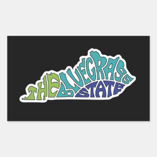 The Bluegrass State - Kentucky Rectangular Sticker