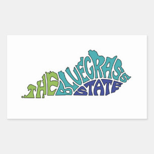 The Bluegrass State - Kentucky Rectangular Sticker