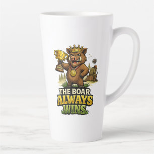 The Boar Always Wins Latte Mug