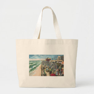 The Board Walk and Brighton Casino Large Tote Bag