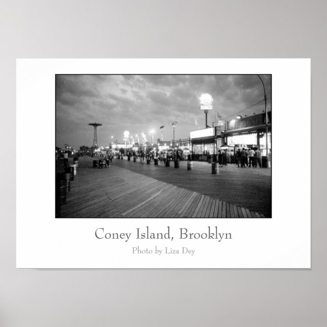 'The Boardwalk at Night' Poster (Front)