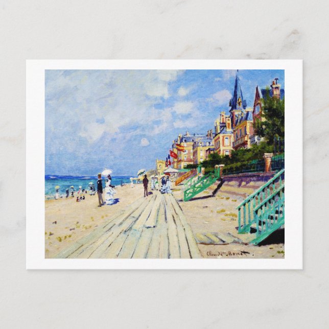 The Boardwalk at Trouville Claude Monet Postcard (Front)