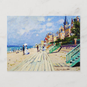 The Boardwalk at Trouville Claude Monet Postcard