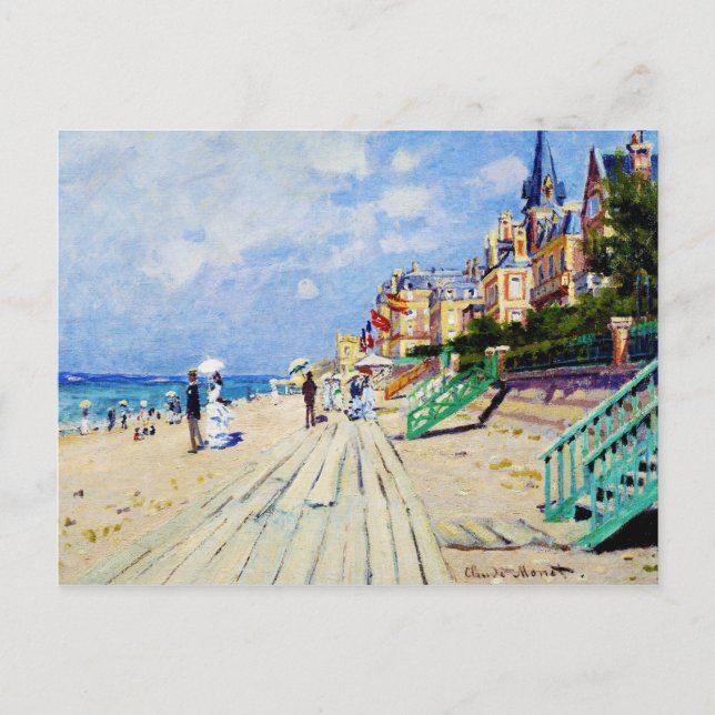 The Boardwalk at Trouville Claude Monet Postcard (Front)