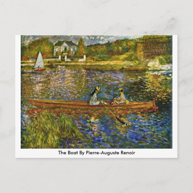 The Boat By Pierre-Auguste Renoir Postcard (Front)