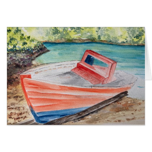 The Boat  greeting card (Front Horizontal)