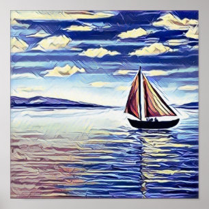 The Boat Moves Away From The Shore Poster