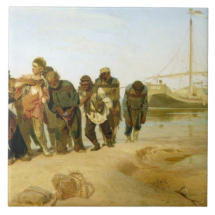 The Boatmen on the Volga, 1870-73 Tile