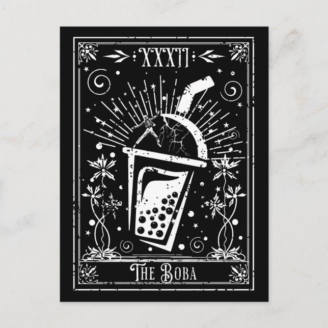 The Boba Tea Tarot Card (Front)