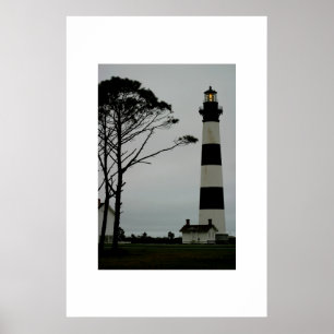 The Bodie Island Lighthouse at early evening Poster