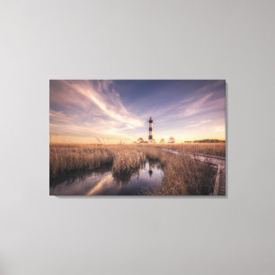 The Bodie Island Lighthouse  At Sunset Canvas Print