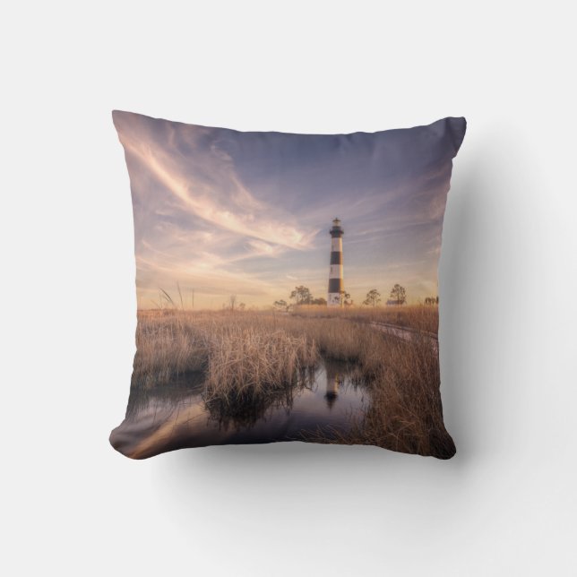 The Bodie Island Lighthouse  At Sunset Cushion (Front)