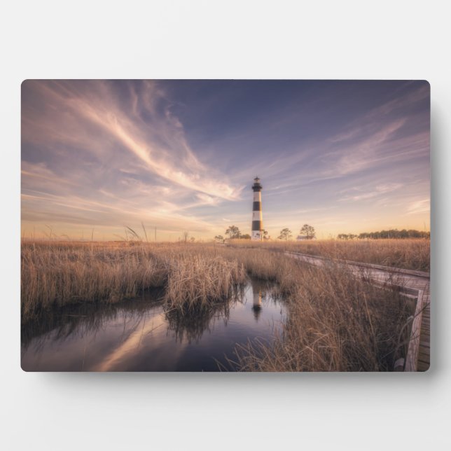 The Bodie Island Lighthouse  At Sunset Plaque (Front)