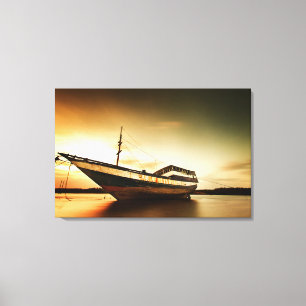 The Body Of Old Ship   Bali, Indonesia Canvas Print