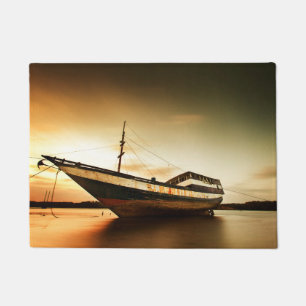 The Body Of Old Ship Bali, Indonesia Doormat