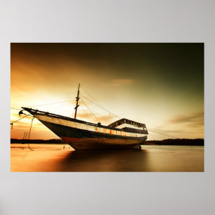 The Body Of Old Ship   Bali, Indonesia Poster