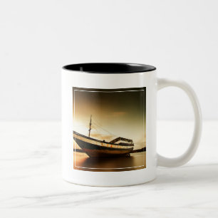 The Body Of Old Ship   Bali, Indonesia Two-Tone Coffee Mug