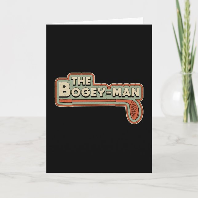 The Bogey-Man Golf Player Golfer Golfing Funny Card (Front)