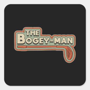 The Bogey-Man Golf Player Golfer Golfing Funny Square Sticker