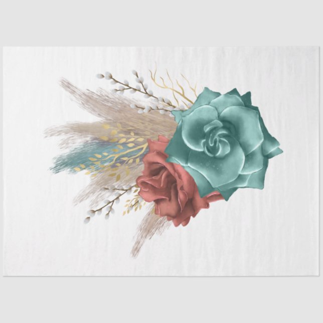 The Boho Bouquet Series Design 13 Tissue Paper (Front)