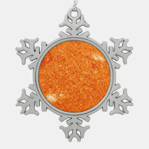 The Boiling Sun Snowflake Pewter Christmas Ornament