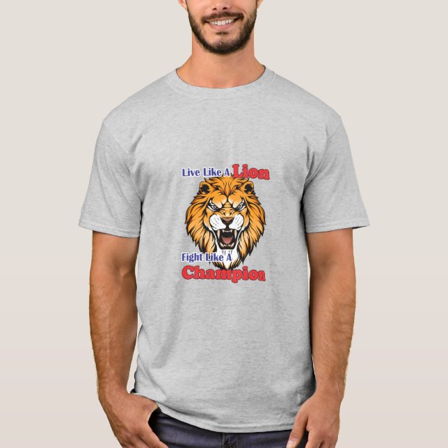 The Bold Aesthetic of a Roaring Lion  T-Shirt (Front)
