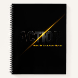 The Bold Command   Action Motivational Typography  Notebook
