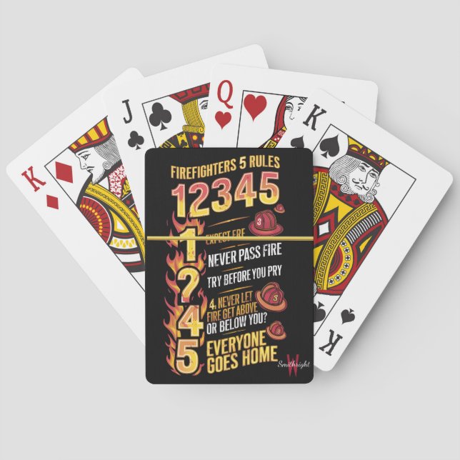 The Bold Firefighters Code Playing Cards (Back)