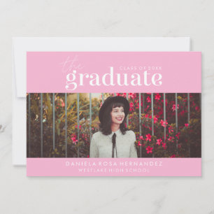 THE BOLD GRADUATE PHOTO GRADUATION INVITATION
