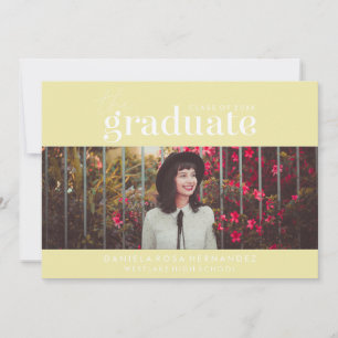 THE BOLD GRADUATE   PHOTO GRADUATION INVITATION
