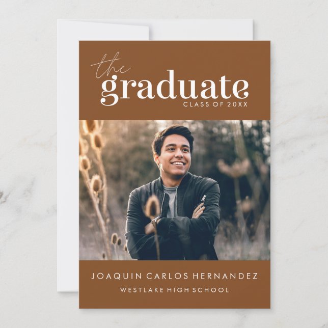 THE BOLD GRADUATE | PHOTO GRADUATION INVITATION (Front)