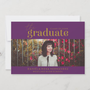 THE BOLD GRADUATE PHOTO GRADUATION INVITATION