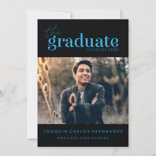 THE BOLD GRADUATE   PHOTO GRADUATION INVITATION