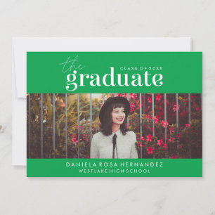 THE BOLD GRADUATE   PHOTO GRADUATION INVITATION