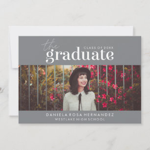 THE BOLD GRADUATE   PHOTO GRADUATION INVITATION