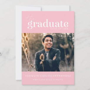 THE BOLD GRADUATE PHOTO GRADUATION INVITATION