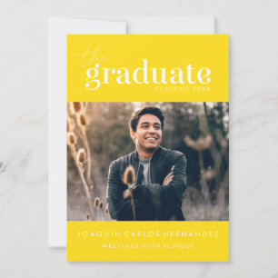 THE BOLD GRADUATE PHOTO GRADUATION INVITATION