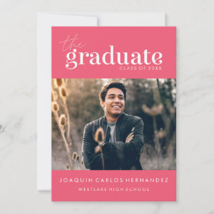 THE BOLD GRADUATE PHOTO GRADUATION INVITATION