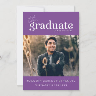 THE BOLD GRADUATE   PHOTO GRADUATION INVITATION