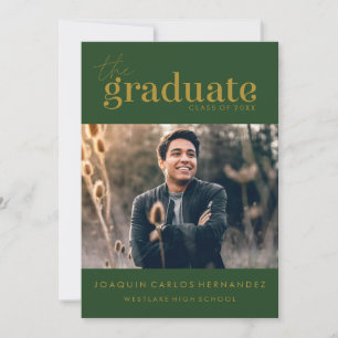 THE BOLD GRADUATE   PHOTO GRADUATION INVITATION