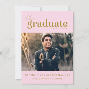 THE BOLD GRADUATE PHOTO GRADUATION INVITATION
