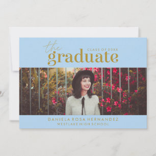 THE BOLD GRADUATE   PHOTO GRADUATION INVITATION