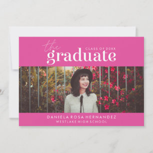 THE BOLD GRADUATE PHOTO GRADUATION INVITATION