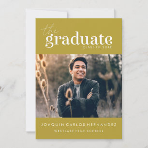THE BOLD GRADUATE PHOTO GRADUATION INVITATION