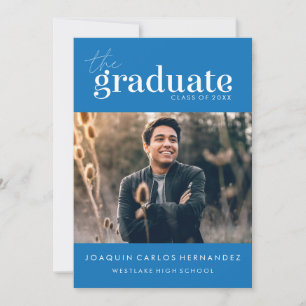 THE BOLD GRADUATE   PHOTO GRADUATION INVITATION