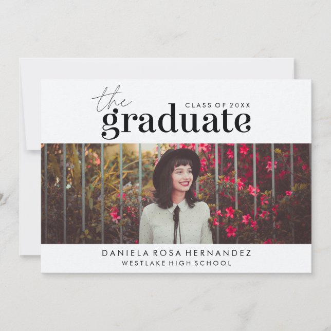 THE BOLD GRADUATE | PHOTO GRADUATION INVITATION (Front)